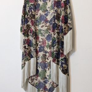 Lovely Day 🧿 Fringe lined Fall Floral Sheer